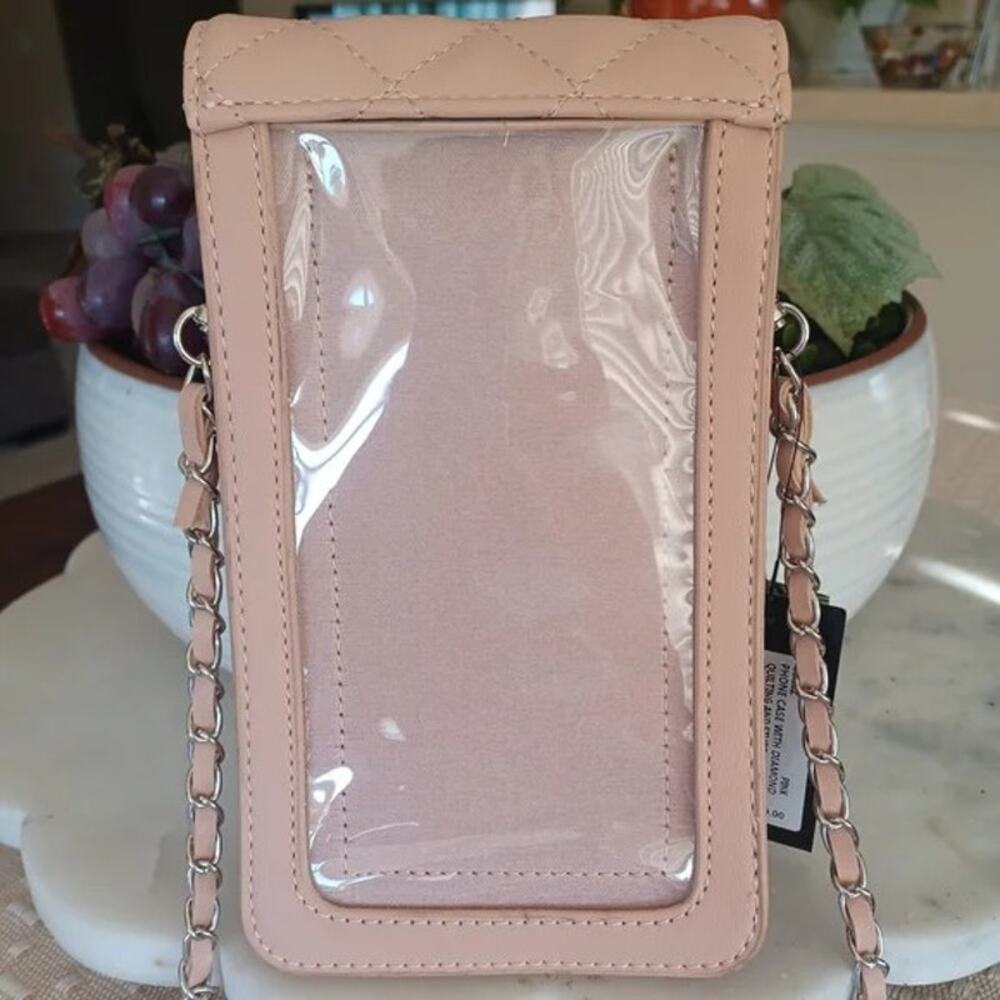 Badgley Mischka Dusty Pink Quilted Phone Crossbody NWT - Picture 2 of 6